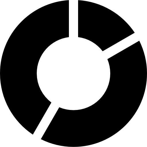 Circle of pie chart for business