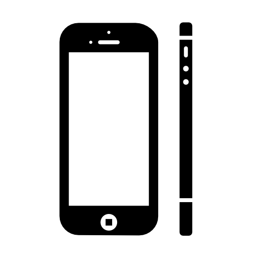 Phone from front and side view