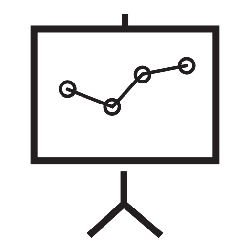 Connecting points on a presentation chart