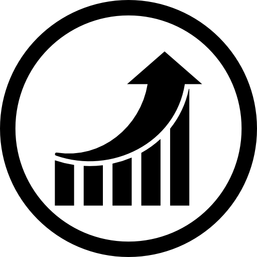 SEO performance graphic in a circle