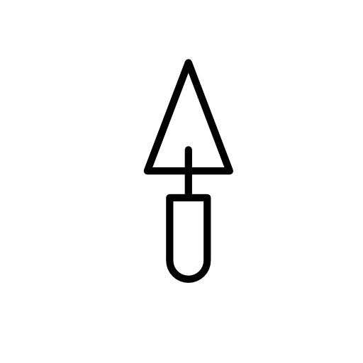 Triangular shovel outline