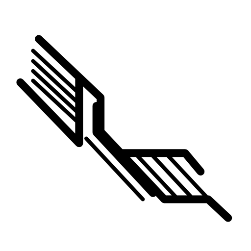 Electronic circuit in diagonal lines