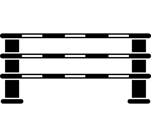 Triple fence for horses jumps