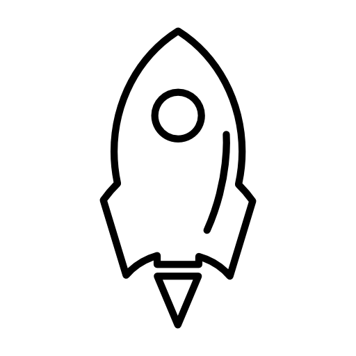 Rocket ship variant with circle outline