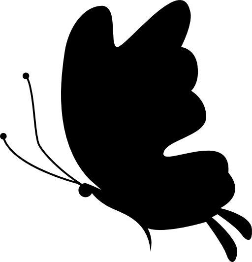 Beautiful butterfly silhouette