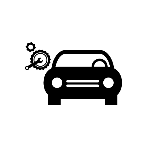 Car with repair equipment, mechanics