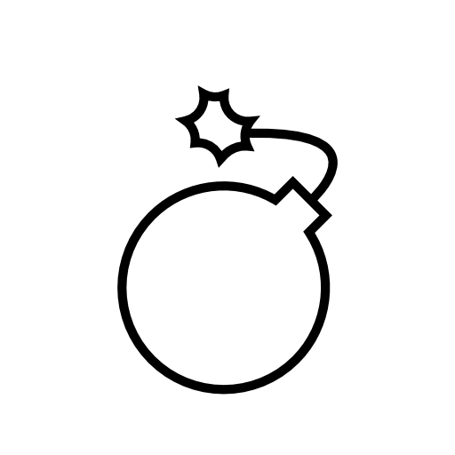 Round bomb outline