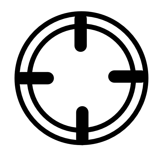 Target shooting gun outline