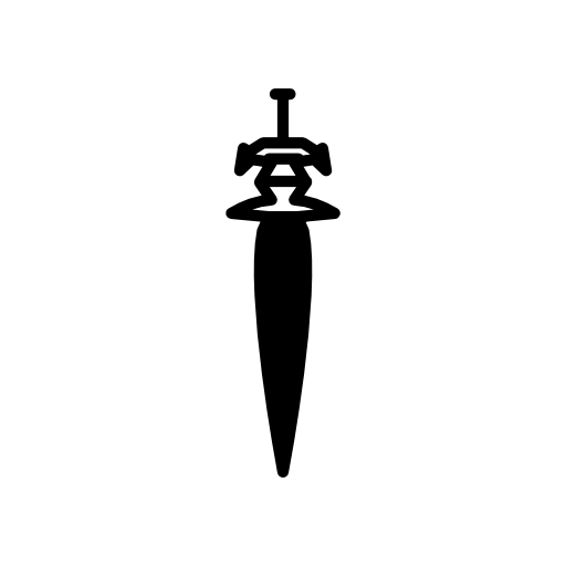 Sword in vertical position