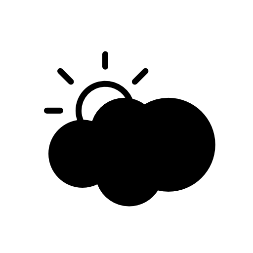 Cloudy weather pronostic symbol