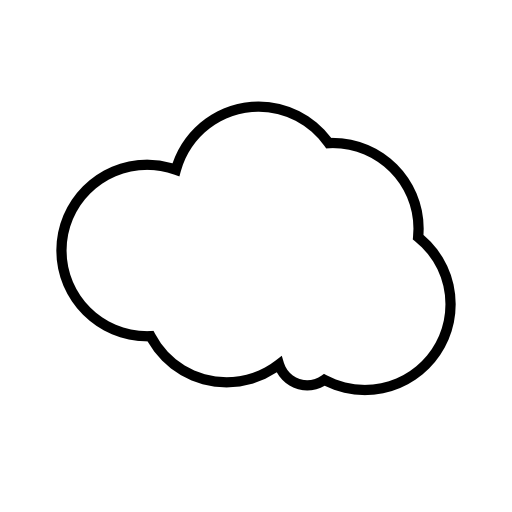 White cloud outline