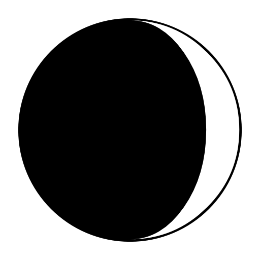 Moon phase circular weather symbol