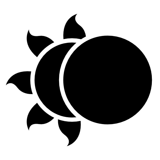 Moon partially covering the sun