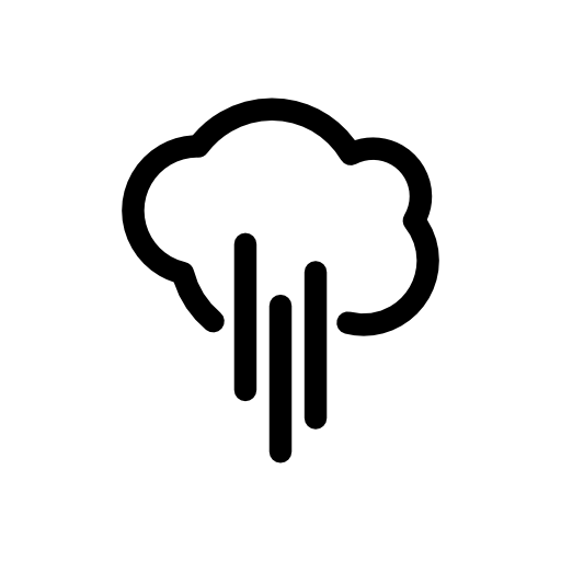 Cloud outline with rain