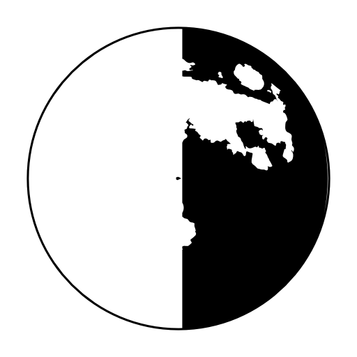 Half moon phase symbol