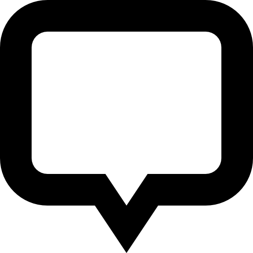 Speech bubble center outline