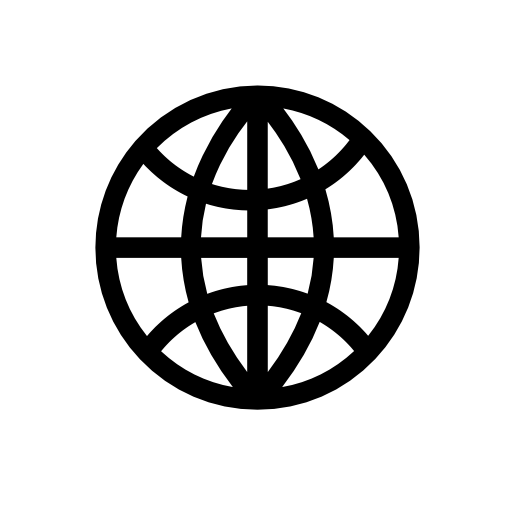 Globe grid dark outline