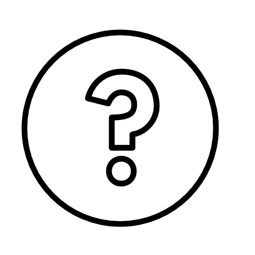 FAQ interface symbol for websites