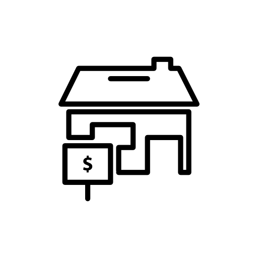 House with a signal with dollar symbol