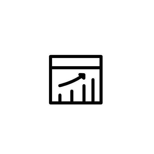 Stocks graphic in a circle