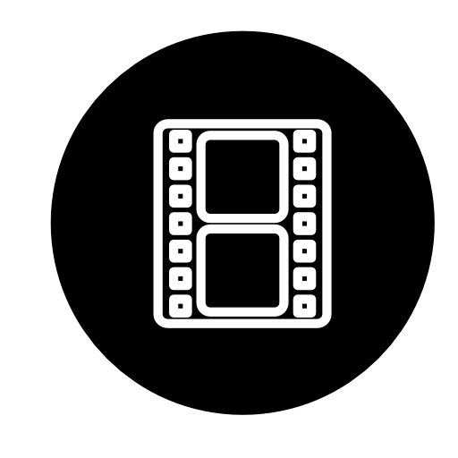 Film strip photograms inside a circle