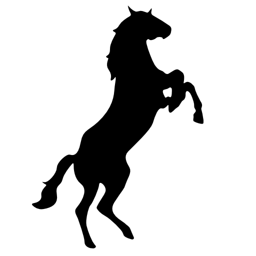 Standing horse silhouette variant facing the right