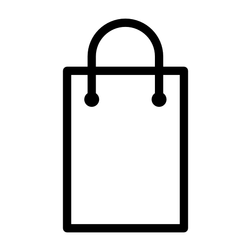 Shopping bag rectangular outline