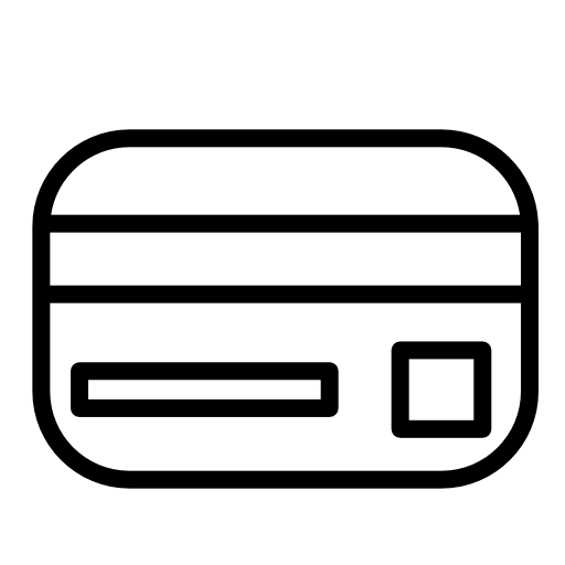 Bank card outline