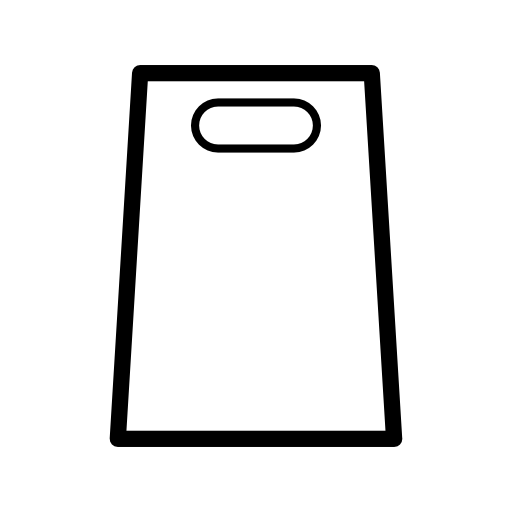 Shopping bag outline of normal shape