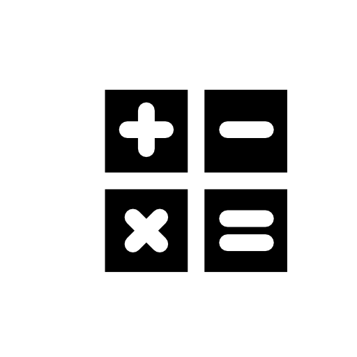 Mathematic operation signs inside squares