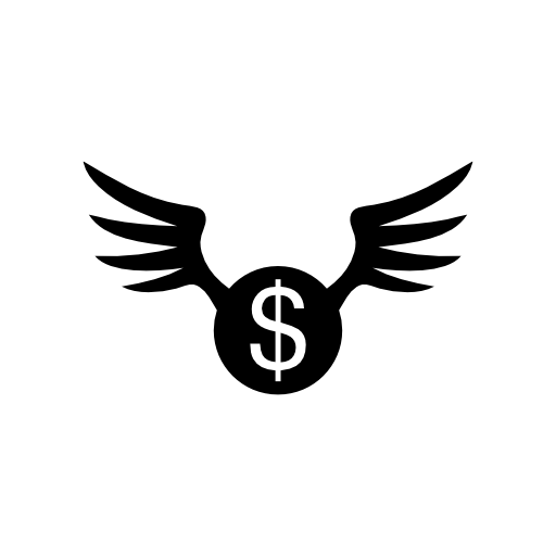 Dollar coin with wings