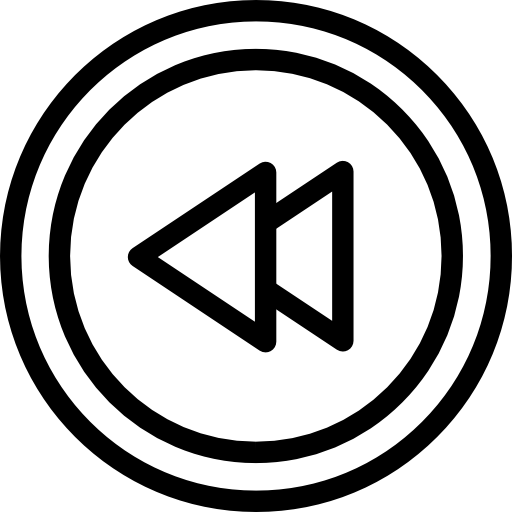 Backward arrows button outline