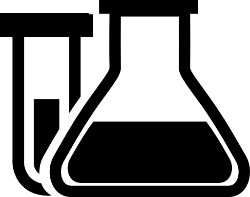 Test tube and flask for chemistry class