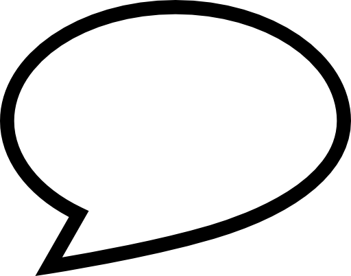 Speech bubble oval outline