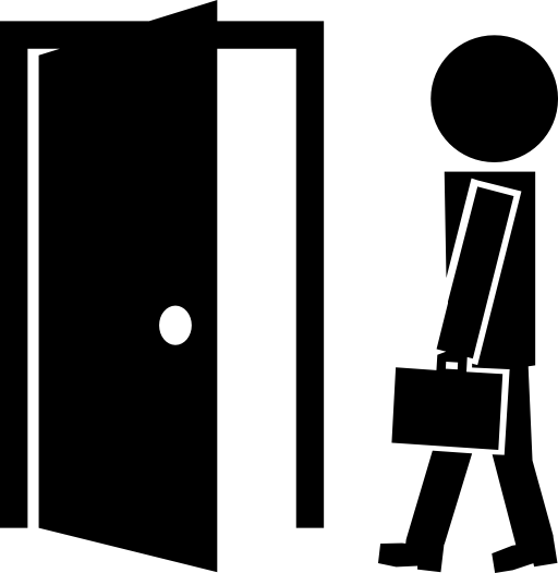 Teacher and open class door