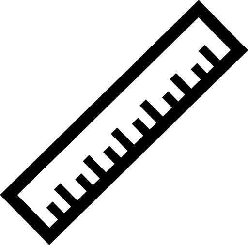 Ruler in diagonal position