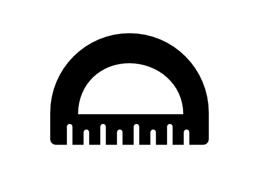 Semicircle with ruler