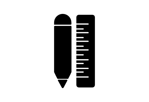 Pencil and ruler