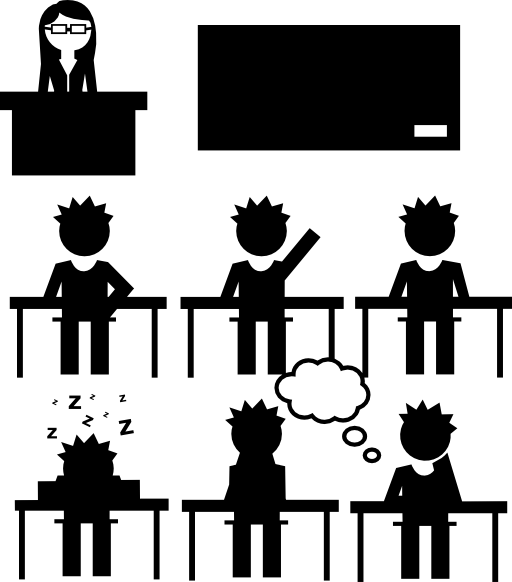 Students and teacher in class