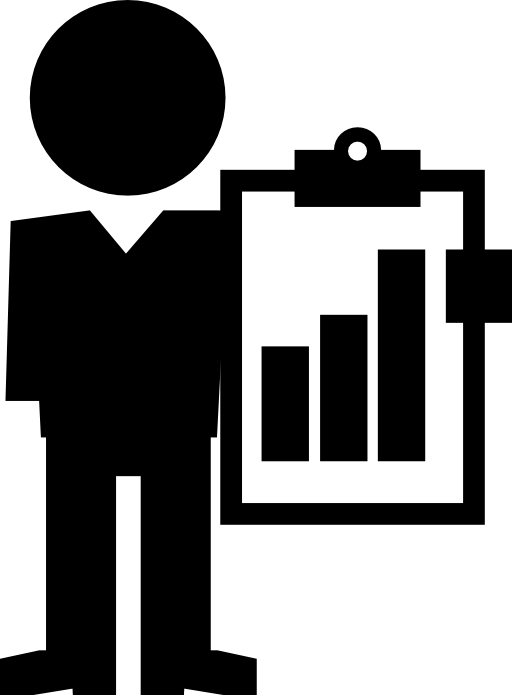 Professor with economy graphs on a clipboard