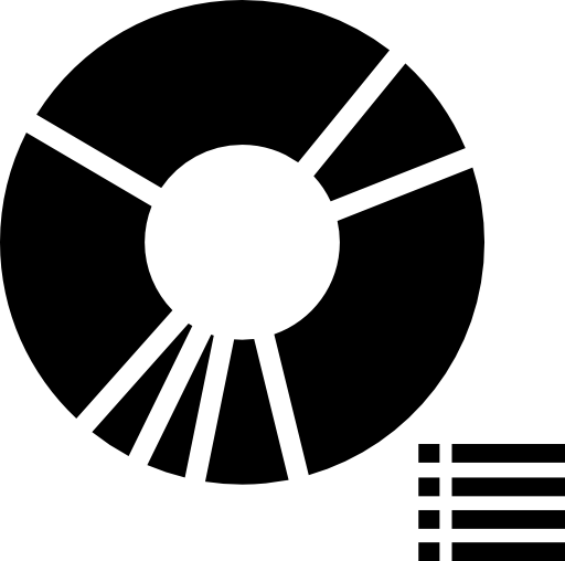 Circular educative chart symbol