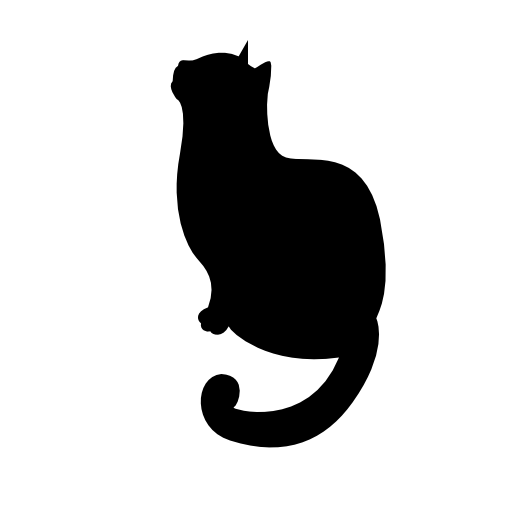 Cat black silhouette