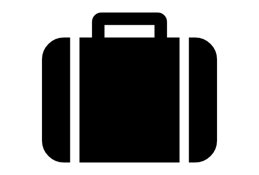 Suitcase with white details