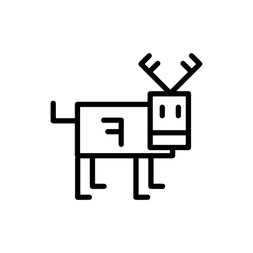 Reindeer cartoon outline