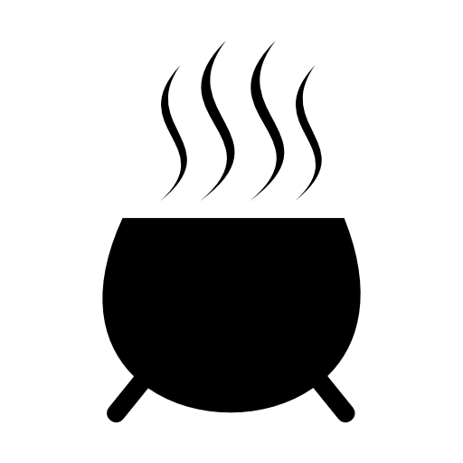 Cauldron of halloween witches