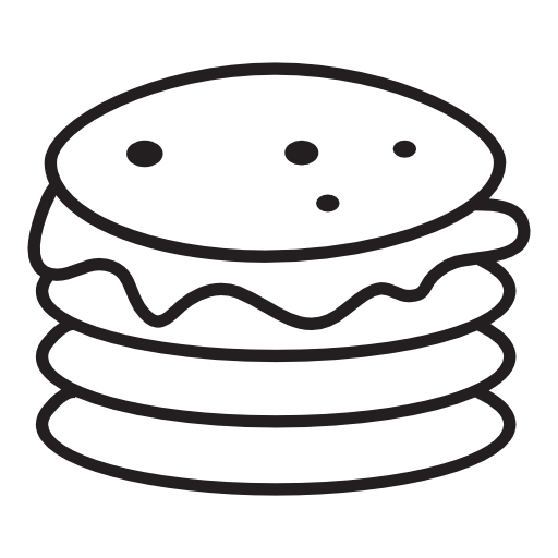 Double patty burger silhouette