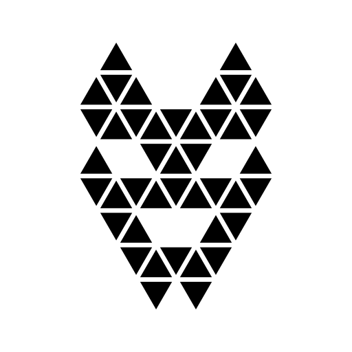 Polygonal wolf head