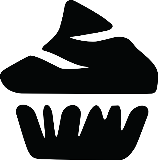 Cupcake dessert silhouette