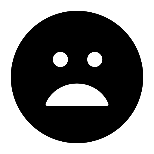 Disappointed emoticon face