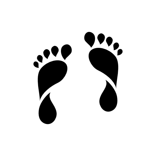 Human footprints